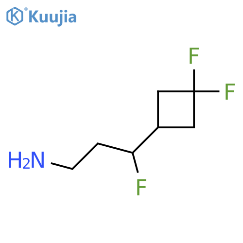3-(3,3-difluorocyclobutyl)-3-fluoropropan-1-amine structure