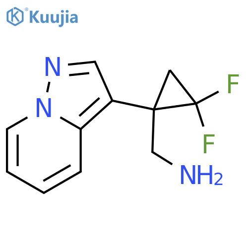 (2,2-difluoro-1-{pyrazolo1,5-apyridin-3-yl}cyclopropyl)methanamine structure