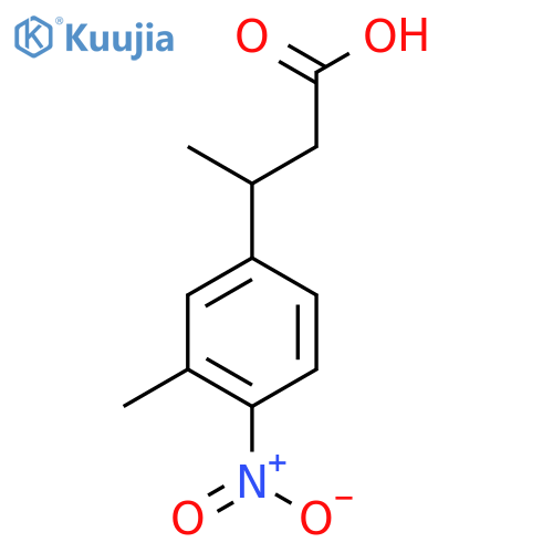 3-(3-Methyl-4-nitrophenyl)butanoic acid structure