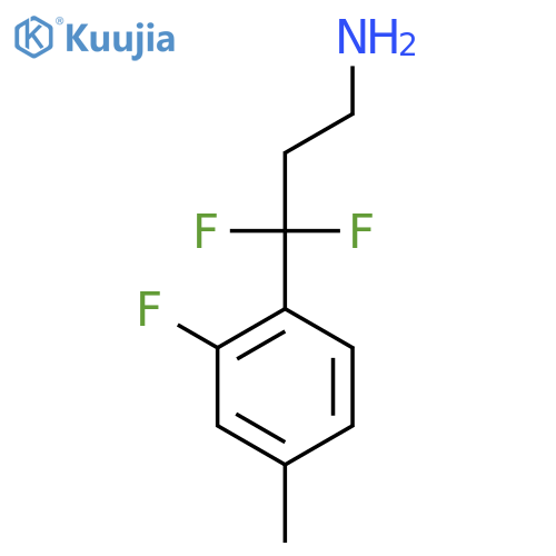 3,3-Difluoro-3-(2-fluoro-4-methylphenyl)propan-1-amine structure