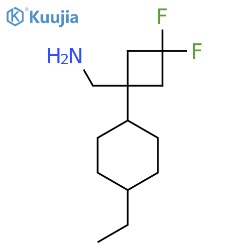 1-(4-ethylcyclohexyl)-3,3-difluorocyclobutylmethanamine structure