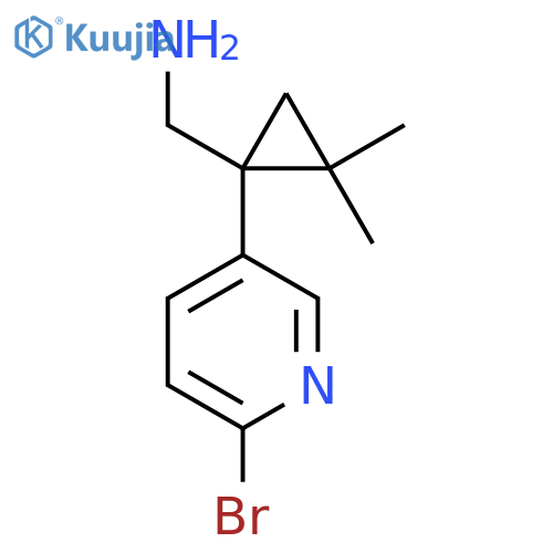 1-(6-bromopyridin-3-yl)-2,2-dimethylcyclopropylmethanamine structure