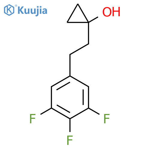 1-2-(3,4,5-trifluorophenyl)ethylcyclopropan-1-ol structure