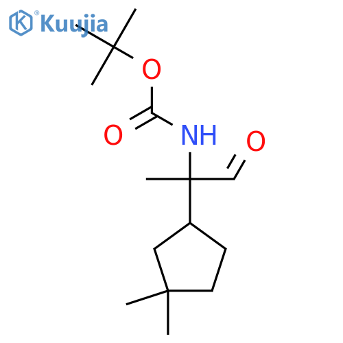 tert-butyl N-[2-(3,3-dimethylcyclopentyl)-1-oxopropan-2-yl]carbamate structure