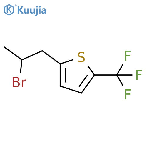 2-(2-bromopropyl)-5-(trifluoromethyl)thiophene structure