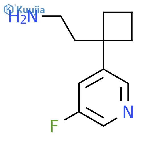 2-1-(5-fluoropyridin-3-yl)cyclobutylethan-1-amine structure