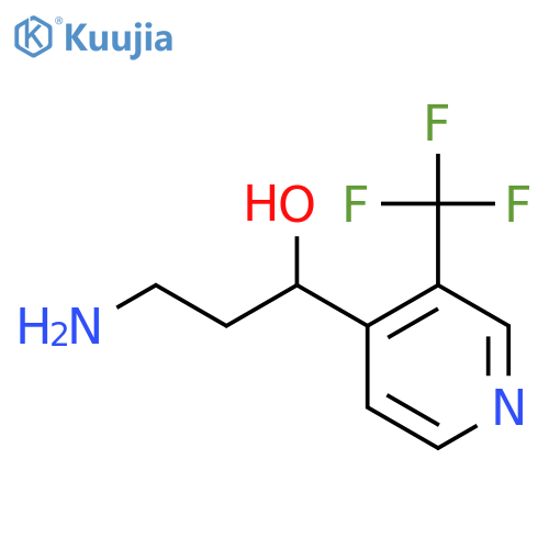 3-amino-1-3-(trifluoromethyl)pyridin-4-ylpropan-1-ol structure