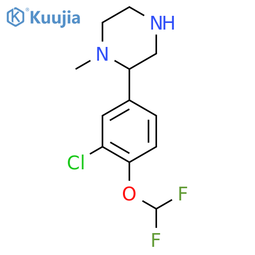 2-3-chloro-4-(difluoromethoxy)phenyl-1-methylpiperazine structure
