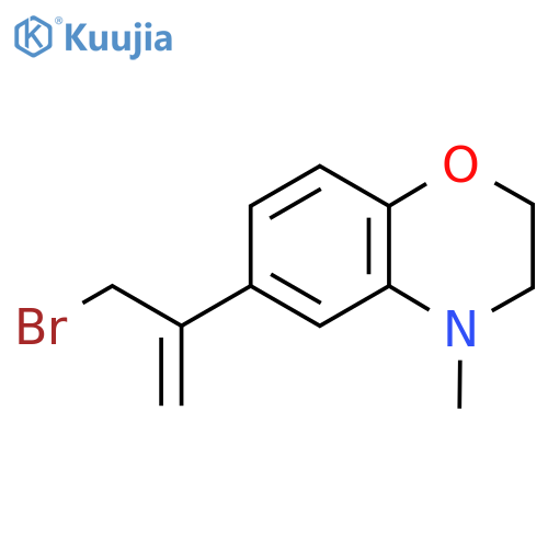 6-(3-bromoprop-1-en-2-yl)-4-methyl-3,4-dihydro-2H-1,4-benzoxazine structure