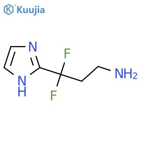 3,3-difluoro-3-(1H-imidazol-2-yl)propan-1-amine structure