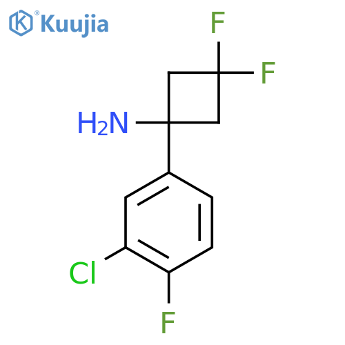 1-(3-chloro-4-fluorophenyl)-3,3-difluorocyclobutan-1-amine structure