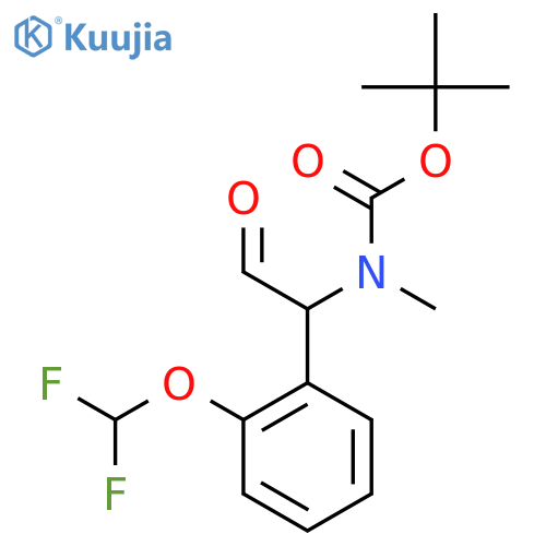 tert-butyl N-{1-2-(difluoromethoxy)phenyl-2-oxoethyl}-N-methylcarbamate structure
