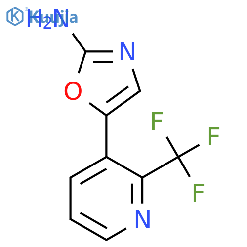 5-2-(trifluoromethyl)pyridin-3-yl-1,3-oxazol-2-amine structure