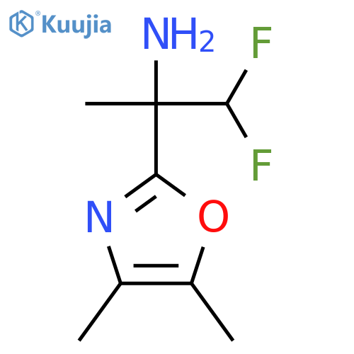 2-(dimethyl-1,3-oxazol-2-yl)-1,1-difluoropropan-2-amine structure