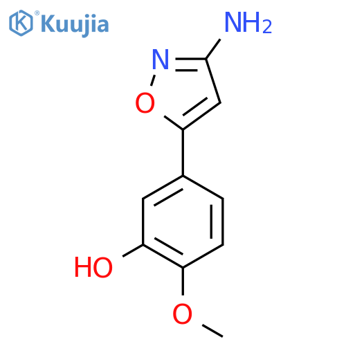 5-(3-amino-1,2-oxazol-5-yl)-2-methoxyphenol structure