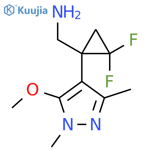 2,2-difluoro-1-(5-methoxy-1,3-dimethyl-1H-pyrazol-4-yl)cyclopropylmethanamine structure