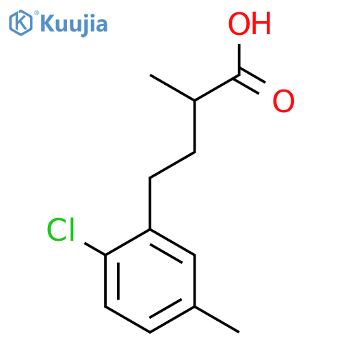 4-(2-chloro-5-methylphenyl)-2-methylbutanoic acid structure