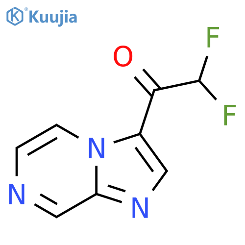 2,2-difluoro-1-{imidazo1,2-apyrazin-3-yl}ethan-1-one structure