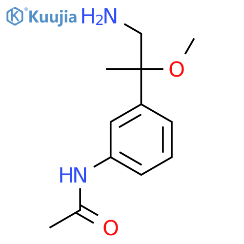 N-3-(1-amino-2-methoxypropan-2-yl)phenylacetamide structure