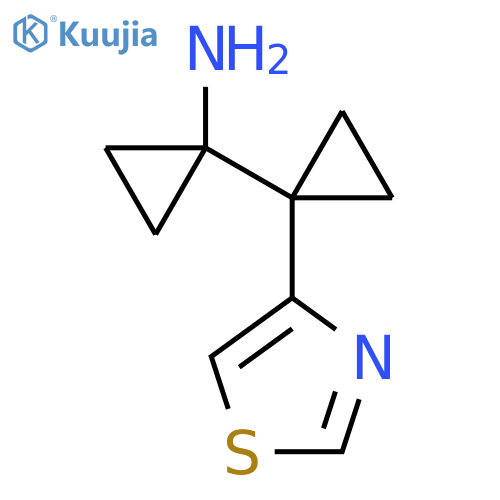 1-1-(1,3-thiazol-4-yl)cyclopropylcyclopropan-1-amine structure