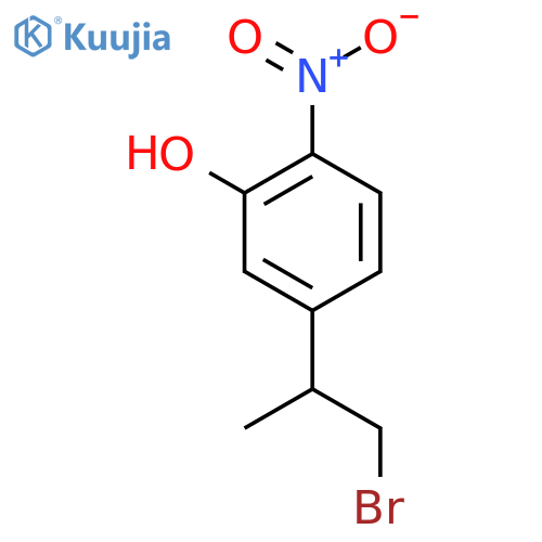 5-(1-bromopropan-2-yl)-2-nitrophenol structure
