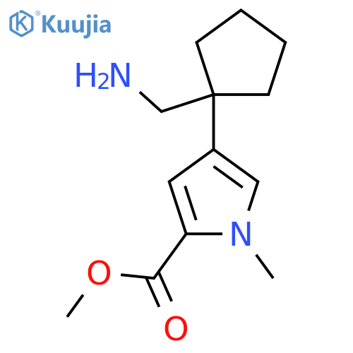 methyl 4-1-(aminomethyl)cyclopentyl-1-methyl-1H-pyrrole-2-carboxylate structure