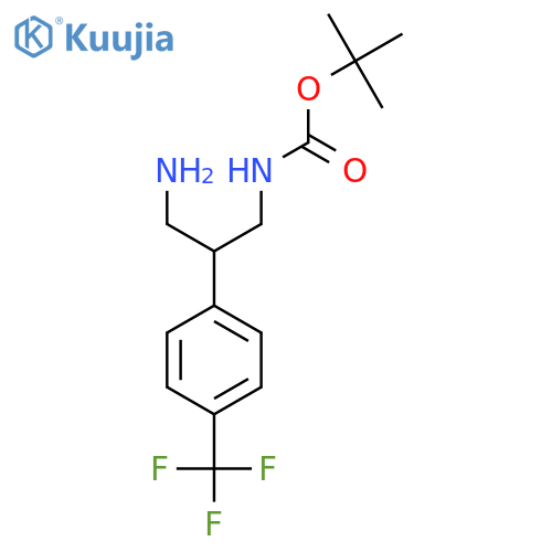 tert-butyl N-{3-amino-2-4-(trifluoromethyl)phenylpropyl}carbamate structure