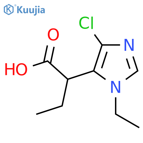 2-(4-chloro-1-ethyl-1H-imidazol-5-yl)butanoic acid structure