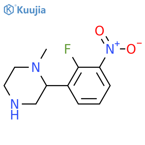 2-(2-fluoro-3-nitrophenyl)-1-methylpiperazine structure
