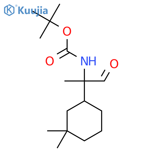 tert-butyl N-2-(3,3-dimethylcyclohexyl)-1-oxopropan-2-ylcarbamate structure