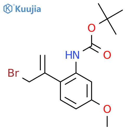 tert-butyl N-2-(3-bromoprop-1-en-2-yl)-5-methoxyphenylcarbamate structure