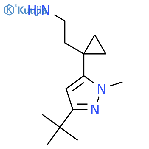 2-1-(3-tert-butyl-1-methyl-1H-pyrazol-5-yl)cyclopropylethan-1-amine structure