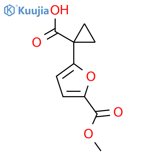 1-5-(methoxycarbonyl)furan-2-ylcyclopropane-1-carboxylic acid structure