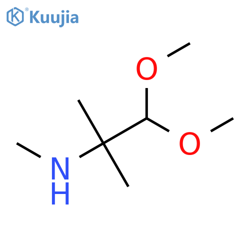 (1,1-dimethoxy-2-methylpropan-2-yl)(methyl)amine structure