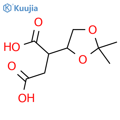 2-(2,2-dimethyl-1,3-dioxolan-4-yl)butanedioic acid structure