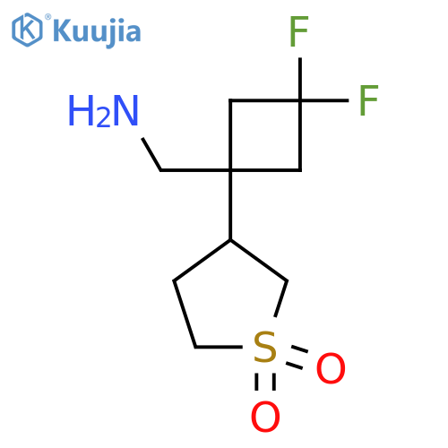 3-1-(aminomethyl)-3,3-difluorocyclobutyl-1lambda6-thiolane-1,1-dione structure