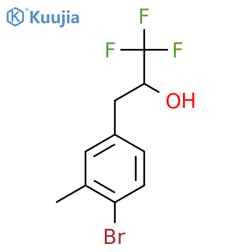 3-(4-bromo-3-methylphenyl)-1,1,1-trifluoropropan-2-ol structure
