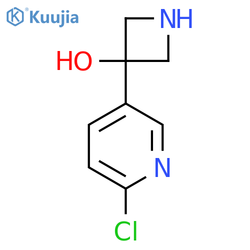 3-(6-chloropyridin-3-yl)azetidin-3-ol structure