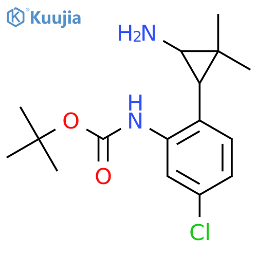 tert-butyl N-2-(3-amino-2,2-dimethylcyclopropyl)-5-chlorophenylcarbamate structure