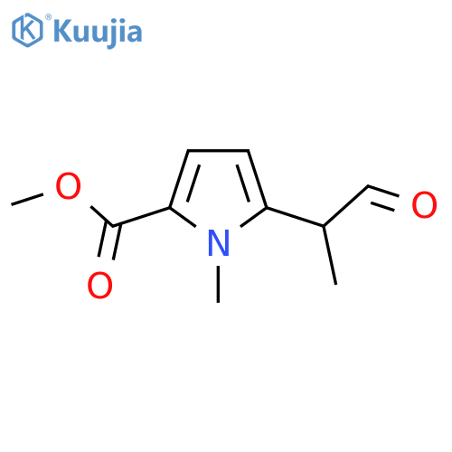 methyl 1-methyl-5-(1-oxopropan-2-yl)-1H-pyrrole-2-carboxylate structure