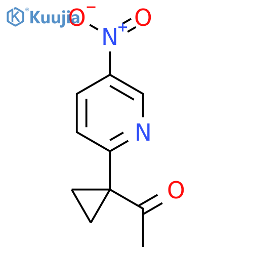 1-1-(5-nitropyridin-2-yl)cyclopropylethan-1-one structure