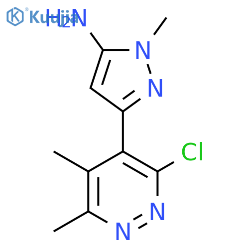 3-(3-chloro-5,6-dimethylpyridazin-4-yl)-1-methyl-1H-pyrazol-5-amine structure