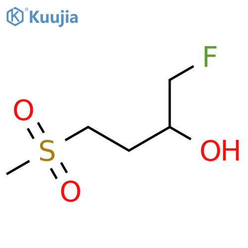 1-fluoro-4-methanesulfonylbutan-2-ol structure