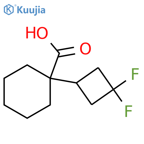 1-(3,3-difluorocyclobutyl)cyclohexane-1-carboxylic acid structure