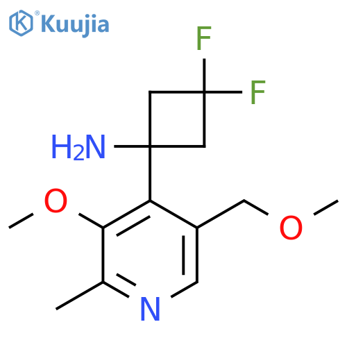 3,3-difluoro-1-3-methoxy-5-(methoxymethyl)-2-methylpyridin-4-ylcyclobutan-1-amine structure