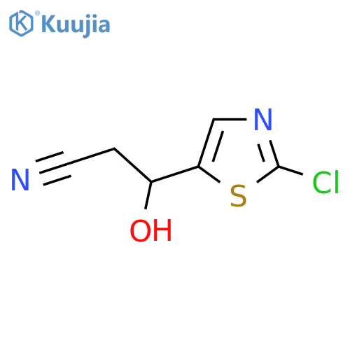 3-(2-chloro-1,3-thiazol-5-yl)-3-hydroxypropanenitrile structure