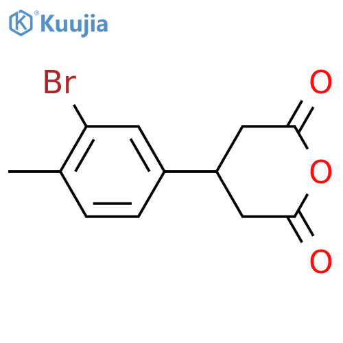 4-(3-bromo-4-methylphenyl)oxane-2,6-dione structure