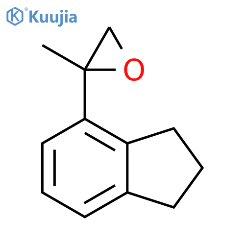 2-(2,3-dihydro-1H-inden-4-yl)-2-methyloxirane structure