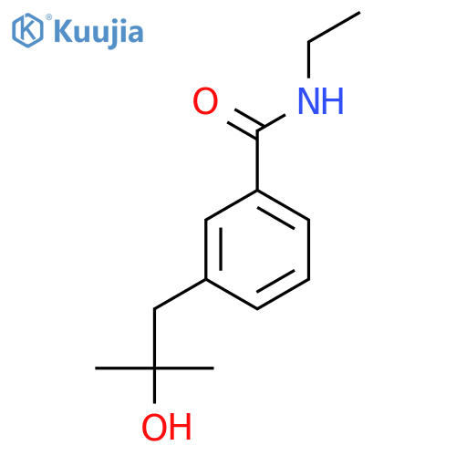 N-ethyl-3-(2-hydroxy-2-methylpropyl)benzamide structure