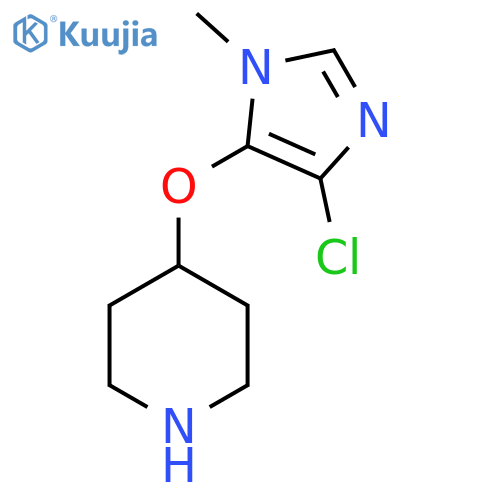 4-(4-chloro-1-methyl-1H-imidazol-5-yl)oxypiperidine structure